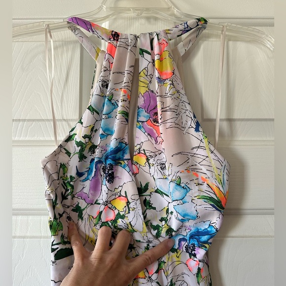 Express Floral Print A Line skater dress size 0 - Picture 2 of 6